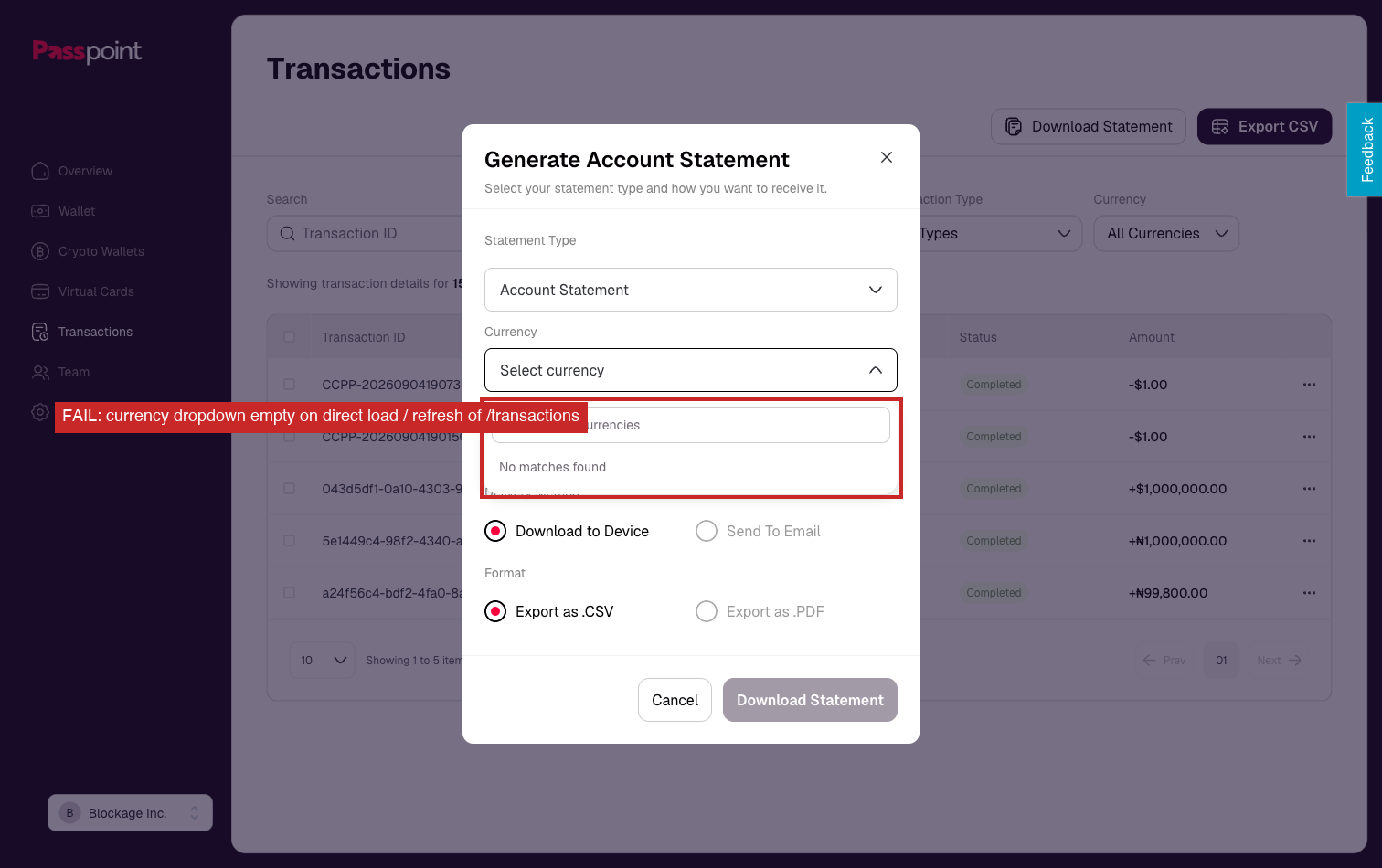 empty currency list on direct load